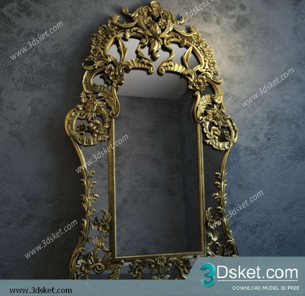 Free Download Mirror 3D Model Gương 057