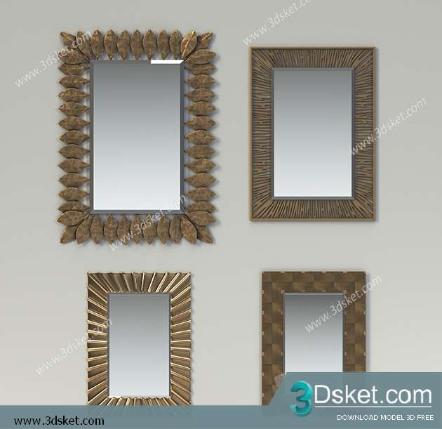 Free Download Mirror 3D Model Gương 059