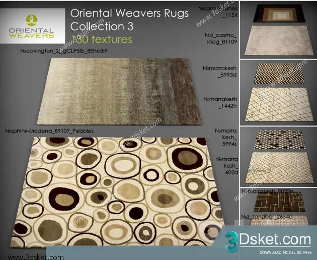 Free Download Carpets 3D Model Thảm 063