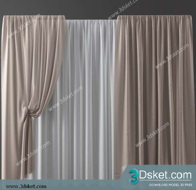 Free Download Curtain 3D Model Rèm 099