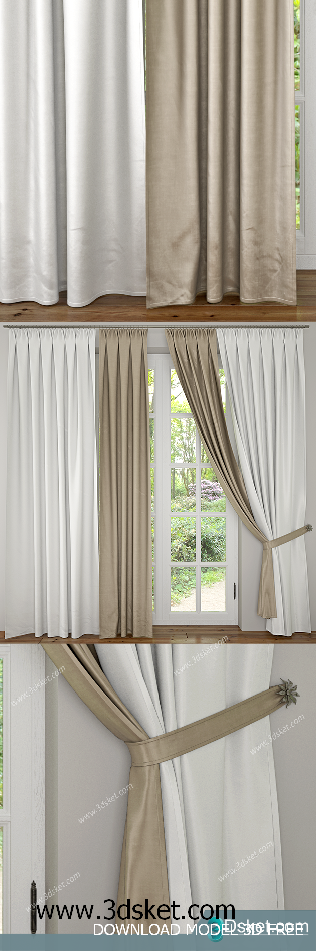 Free Download Curtain 3D Model Rèm 0101