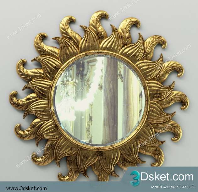 Free Download Mirror 3D Model Gương 060