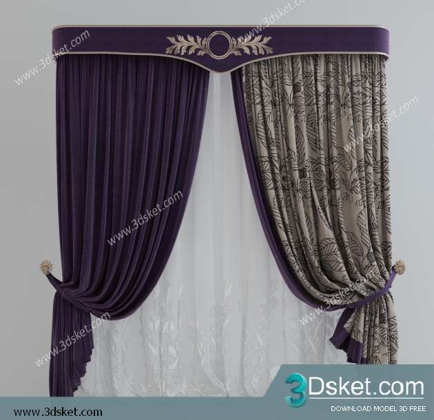 Free Download Curtain 3D Model Rèm 0104
