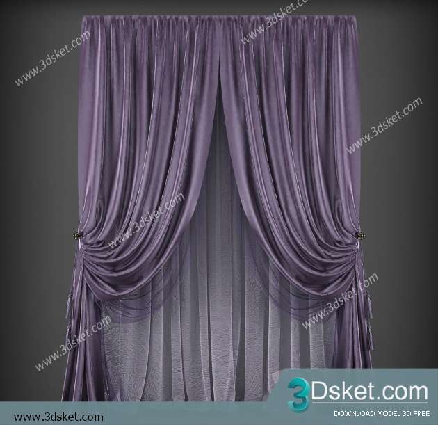 Free Download Curtain 3D Model Rèm 0105