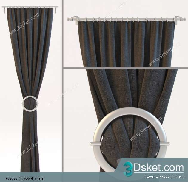 Free Download Curtain 3D Model Rèm 0107