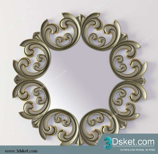 Free Download Mirror 3D Model Gương 062