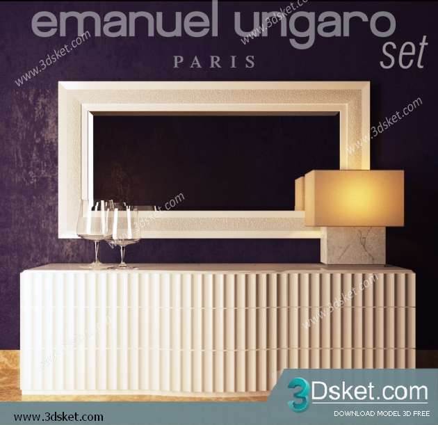 Free Download Mirror 3D Model Gương 064