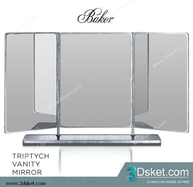 Free Download Mirror 3D Model Gương 065