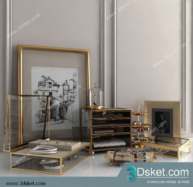 Free Download Decorative set 3D Model 0224