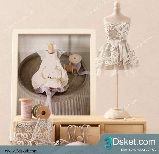 Free Download Decorative set 3D Model 0231