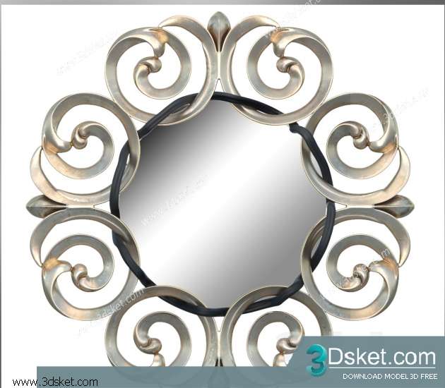 Free Download Mirror 3D Model Gương 067