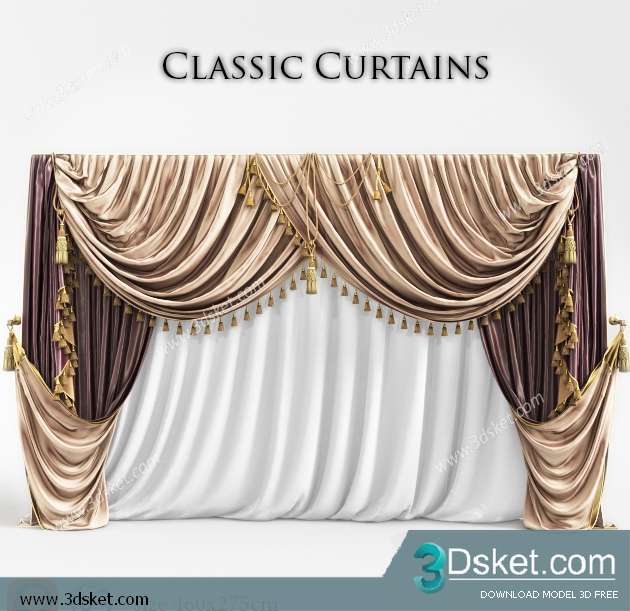 Free Download Curtain 3D Model Rèm 0108