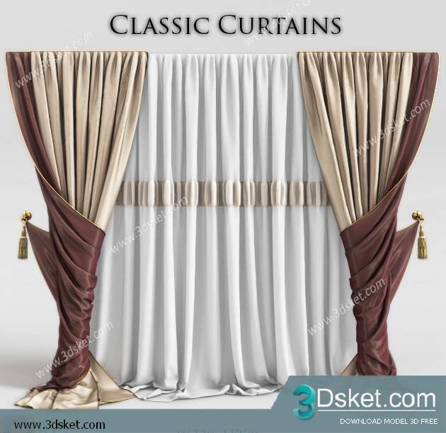 Free Download Curtain 3D Model Rèm 0110