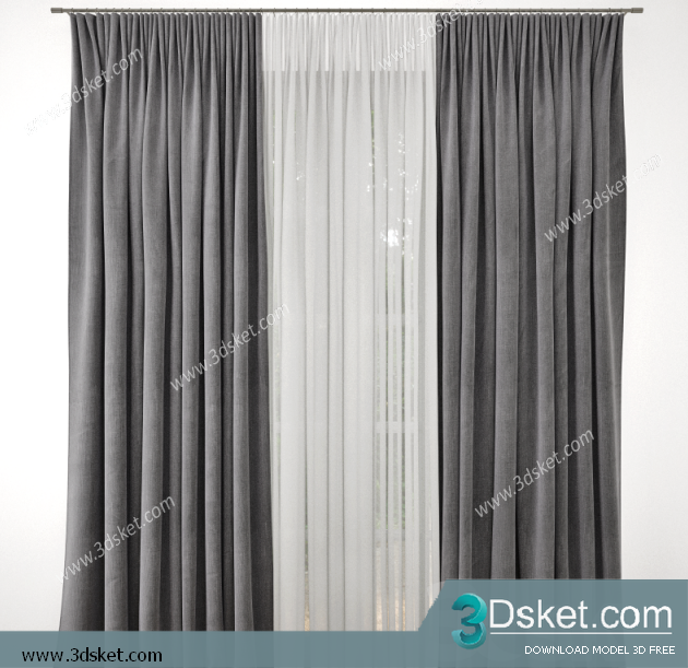 Free Download Curtain 3D Model Rèm 0115