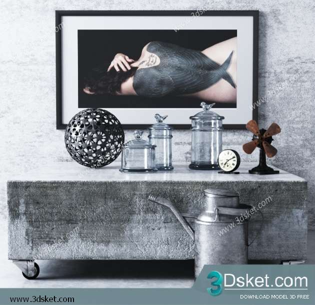 Free Download Decorative set 3D Model 0245