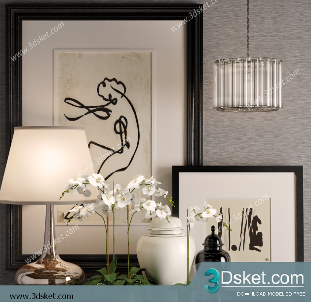 Free Download Decorative set 3D Model 0248