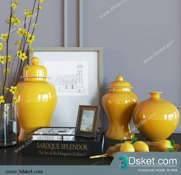 Free Download Decorative set 3D Model 0249