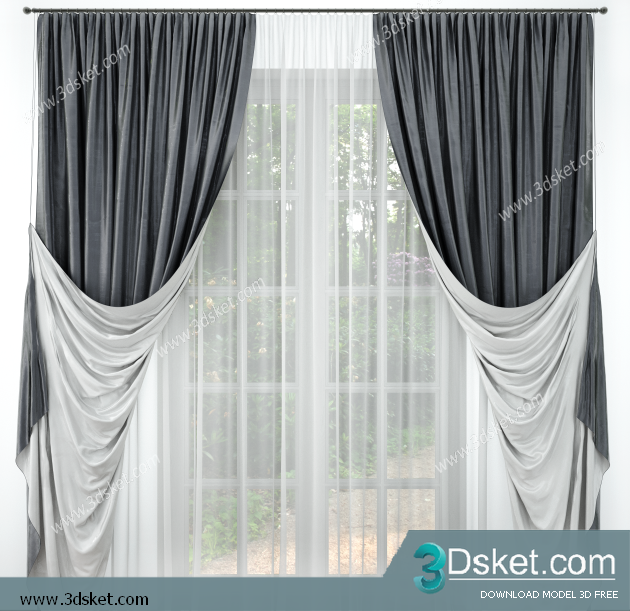 Free Download Curtain 3D Model Rèm 0122