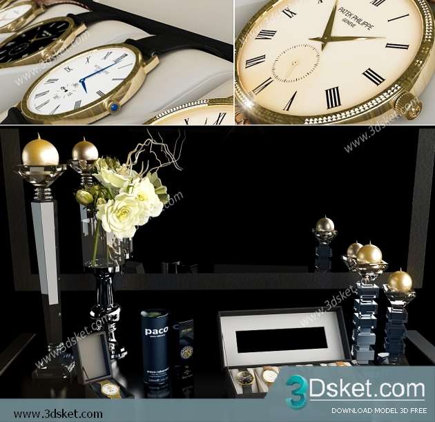 Free Download Decorative set 3D Model 0260