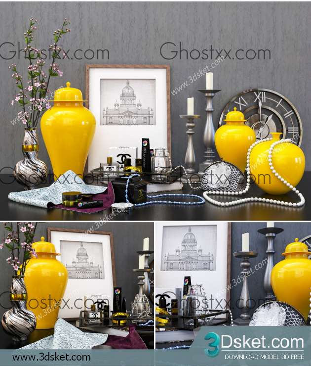 Free Download Decorative set 3D Model 0264