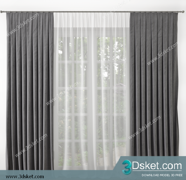 Free Download Curtain 3D Model Rèm 0125