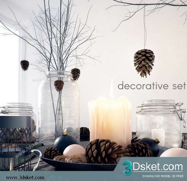 Free Download Decorative set 3D Model 0268