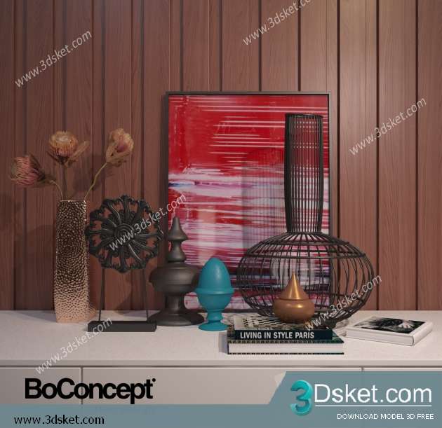 Free Download Decorative set 3D Model 0273