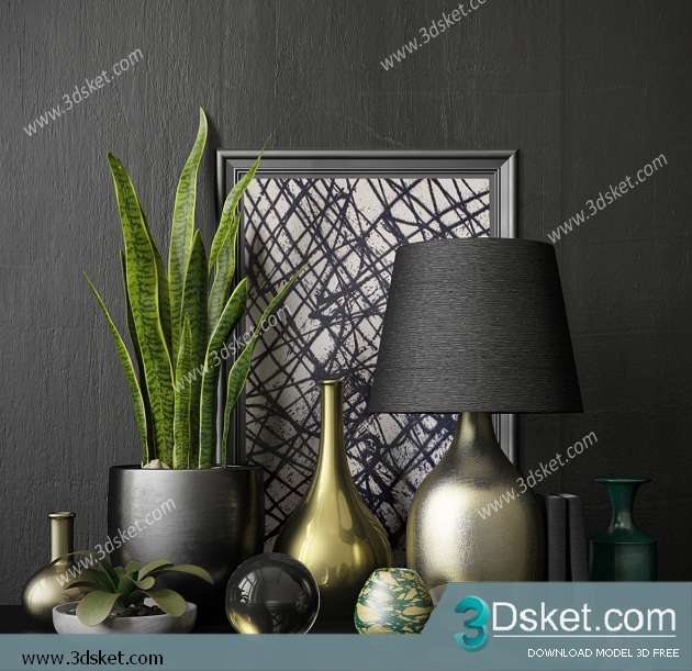 Free Download Decorative set 3D Model 0281