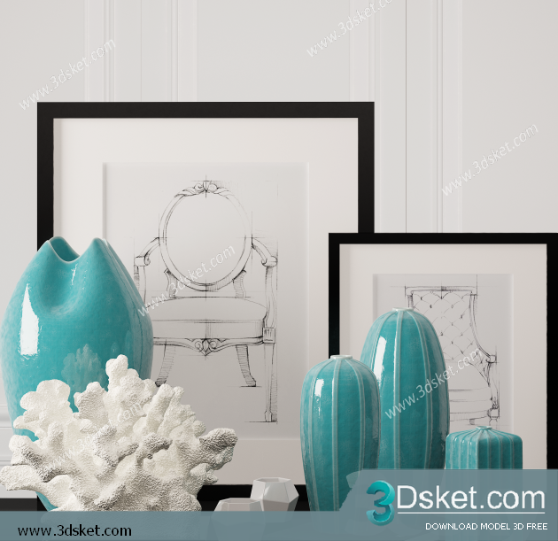 Free Download Decorative set 3D Model 0283
