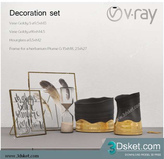 Free Download Decorative set 3D Model 0288