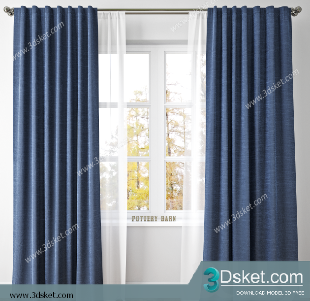 Free Download Curtain 3D Model Rèm 0129
