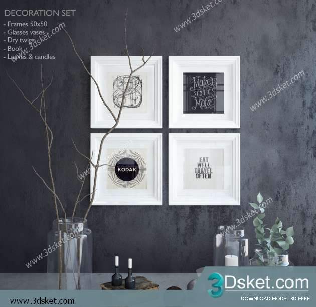 Free Download Decorative set 3D Model 0290