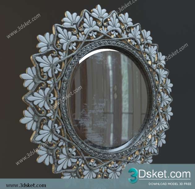 Free Download Mirror 3D Model Gương 074