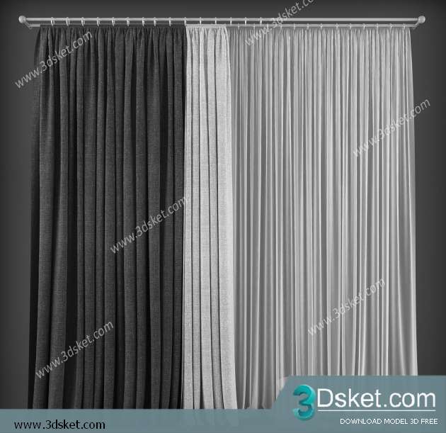 Free Download Curtain 3D Model Rèm 0136