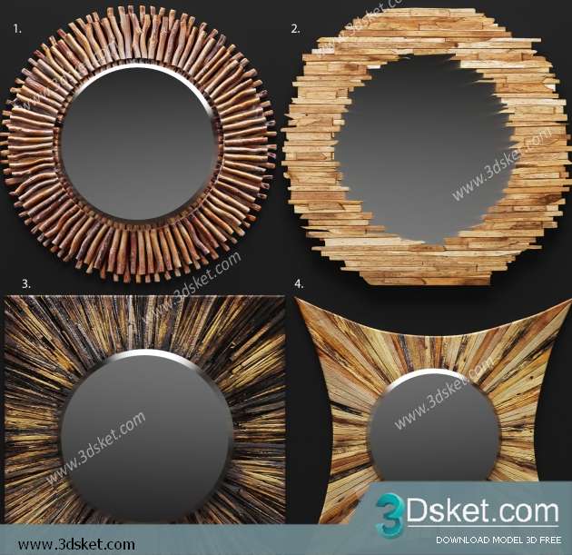 Free Download Mirror 3D Model Gương 077
