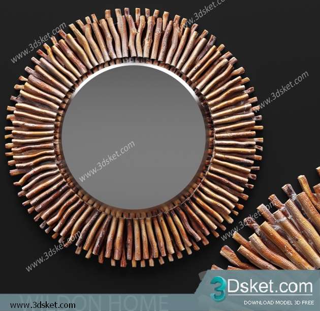 Free Download Mirror 3D Model Gương 078