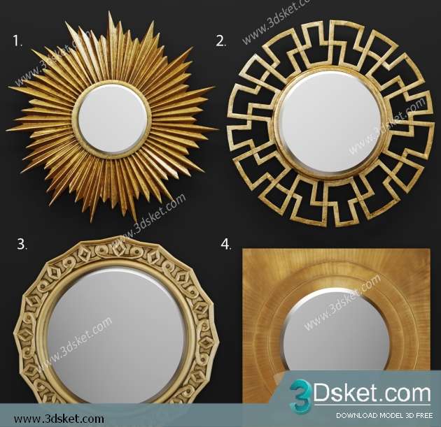 Free Download Mirror 3D Model Gương 079