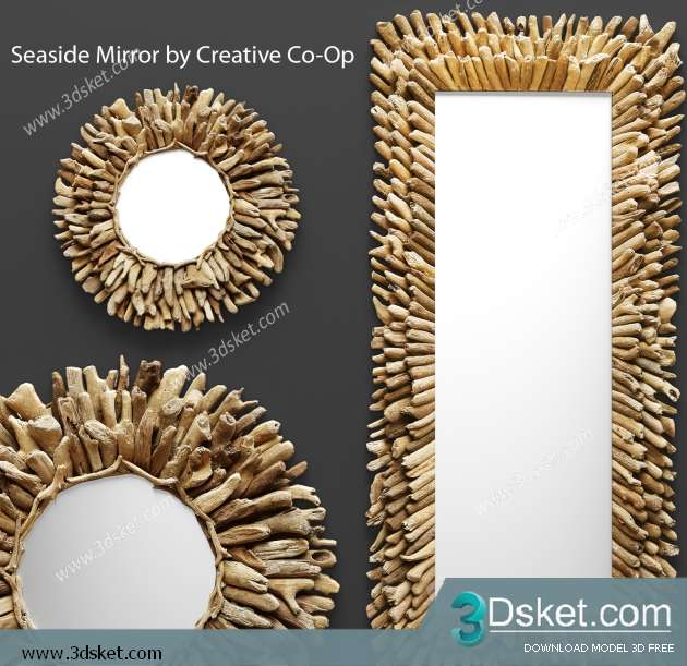 Free Download Mirror 3D Model Gương 080