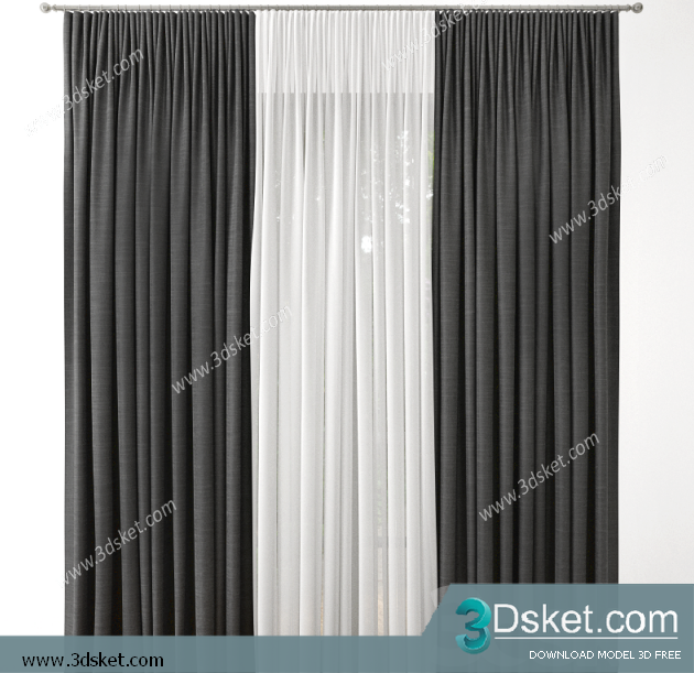 Free Download Curtain 3D Model Rèm 0144