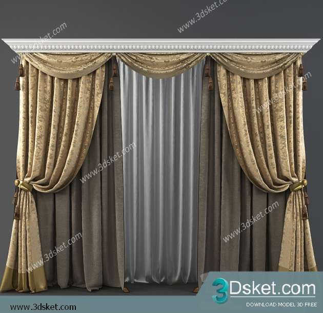 Free Download Curtain 3D Model Rèm 0150