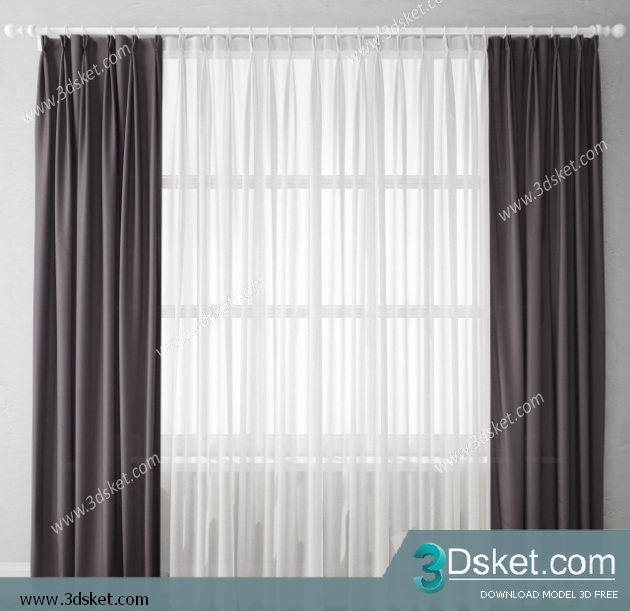 Free Download Curtain 3D Model Rèm 0153