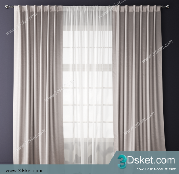 Free Download Curtain 3D Model Rèm 0154