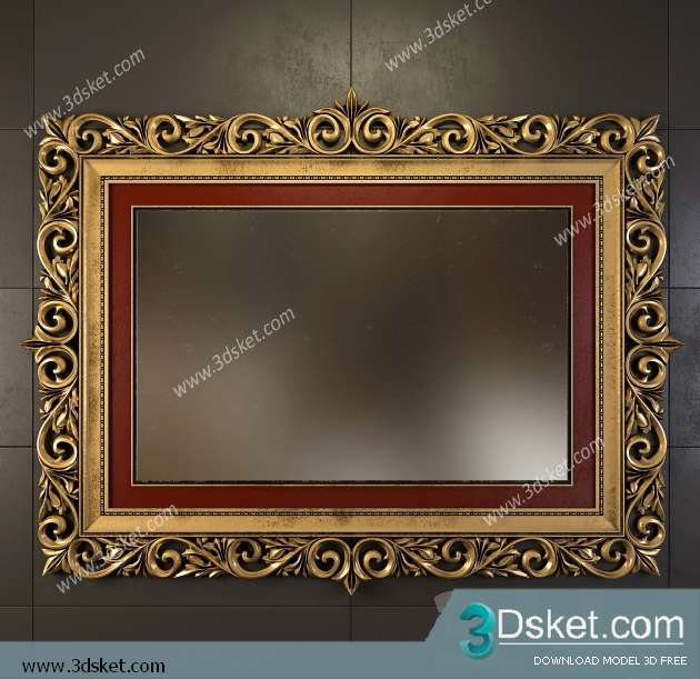 Free Download Mirror 3D Model Gương 083