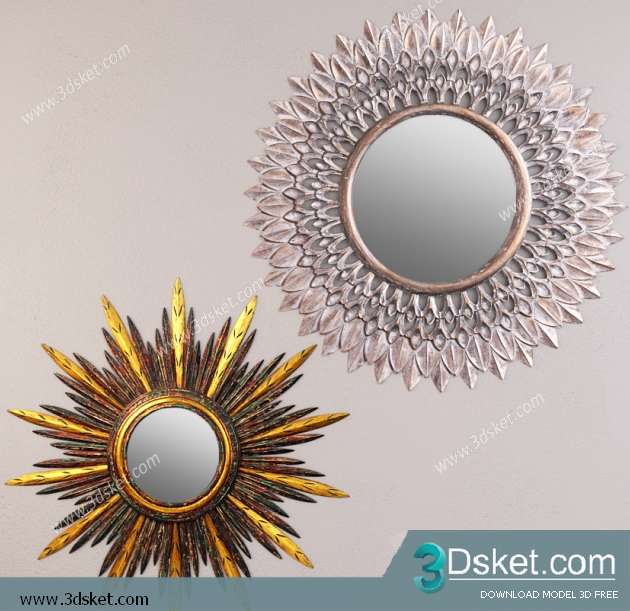 Free Download Mirror 3D Model Gương 084