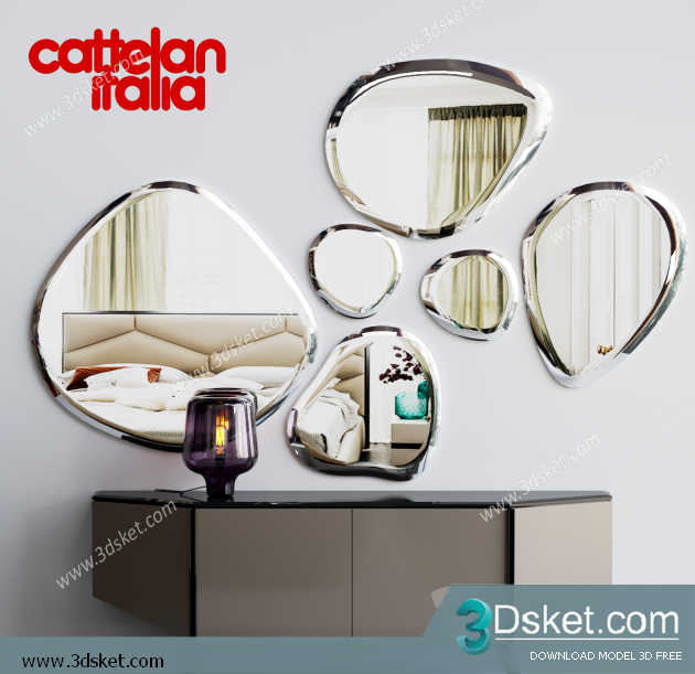 Free Download Mirror 3D Model Gương 085