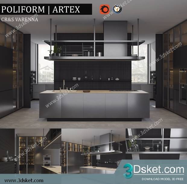 Free Download Kitchen 3D Model 063