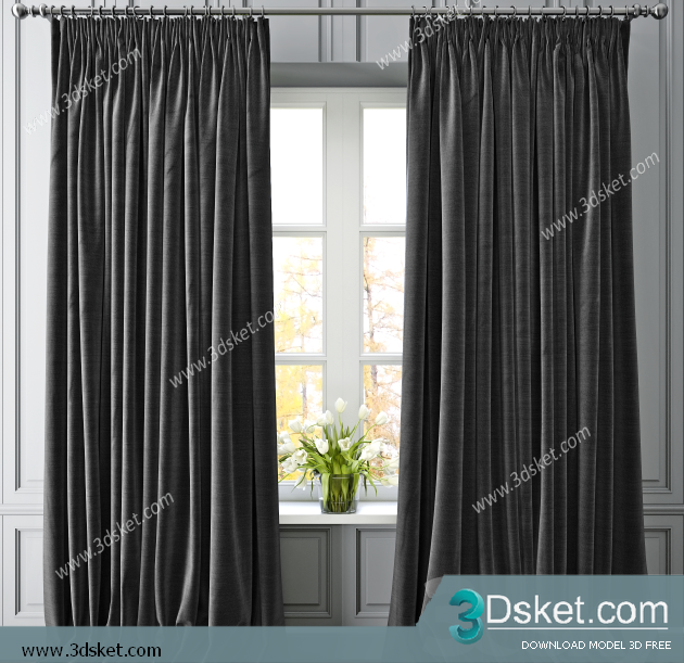 Free Download Curtain 3D Model Rèm 0166