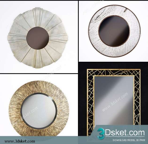 Free Download Mirror 3D Model Gương 089