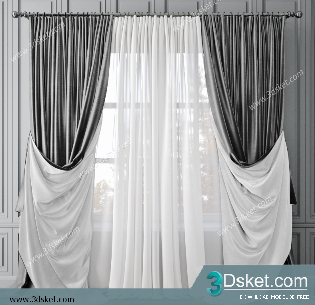 Free Download Curtain 3D Model Rèm 0167