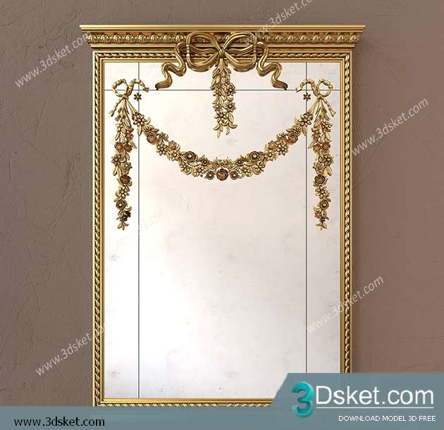 Free Download Mirror 3D Model Gương 090